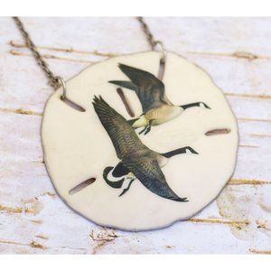 24 inch, Vintage Flying Goose Necklace by Sand Dollar - B2